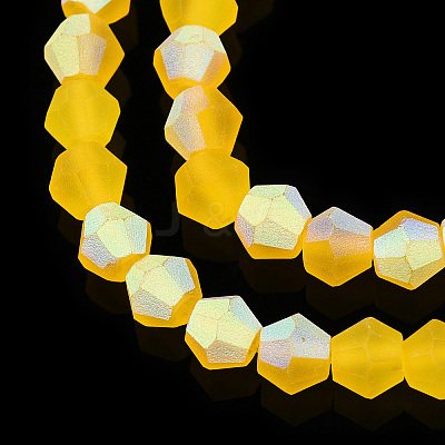 Imitate Austrian Crystal Bicone Frosted Glass Beads Strands EGLA-A039-T2mm-MB22-1