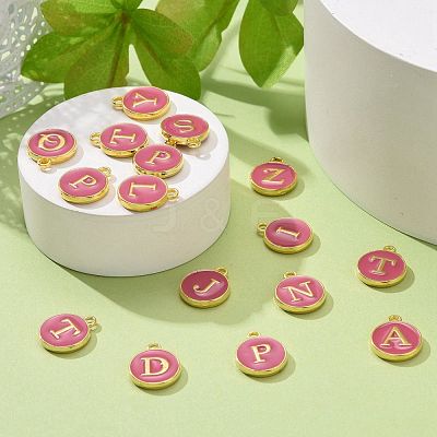 Golden Plated Alloy Enamel Charms ENAM-S118-08-M-1