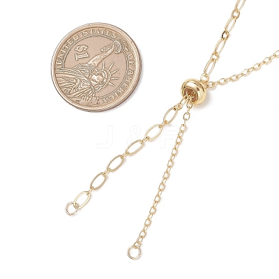Brass Mixed Chain Slider Necklace Making AJEW-JB01563-01-1