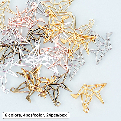6 Colors Alloy Open Back Bezel Pendants PALLOY-OC0002-07-RS-1