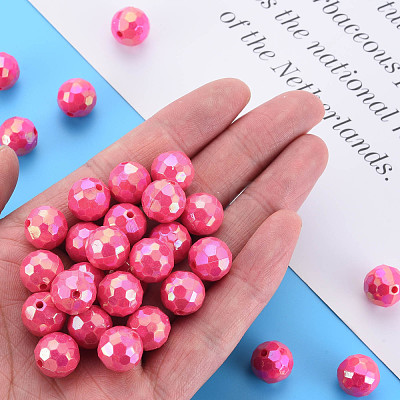 Opaque Acrylic Beads TACR-S154-10F-02-1