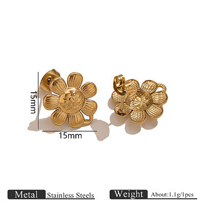 304 Stainless Steel Stud Earring Findings FS-WG336E9-05-1