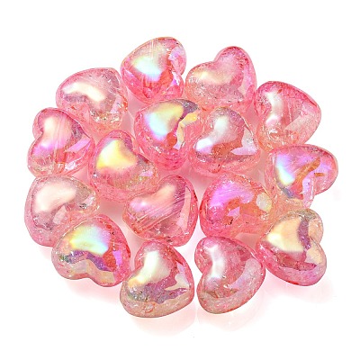Transparent Crackle Acrylic Beads OACR-P010-14A-1
