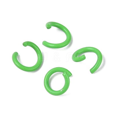 Spray Painted Iron Open Jump Rings IFIN-T017-04B-12-1
