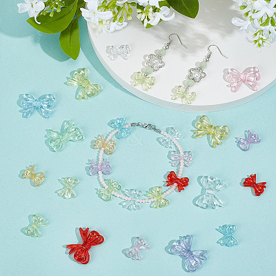 160Pcs 16 Styles Transparent Acrylic Beads TACR-GO0001-04-1