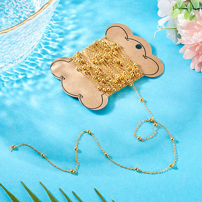 5M Brass Flat Oval Cable Chains CHC-TADJ0001-01G-1
