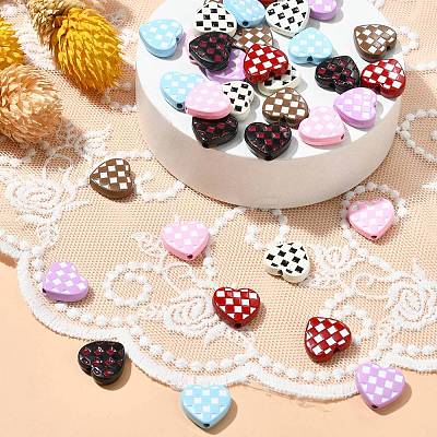 35Pcs 7 Colors Spray Painted Alloy Beads ENAM-CJ0006-11-1