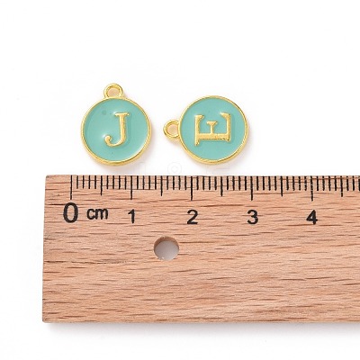 Golden Plated Alloy Enamel Charms ENAM-S118-05-M-1