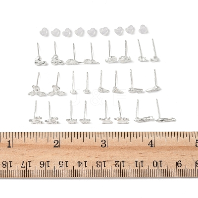 2 Pairs Alloy Stud Earrings for Women EJEW-FS0001-27D-1
