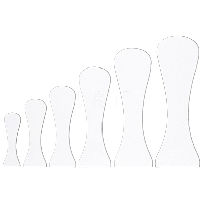 6Pcs 6 Styles Acrylic Clay Wedging Board DIY-FG0008-19-1