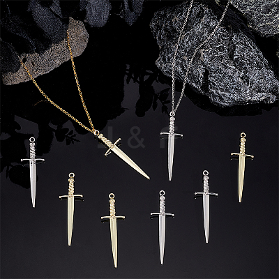 32Pcs 2 Colors Rack Plating Alloy Pendants FIND-UN0001-79-1