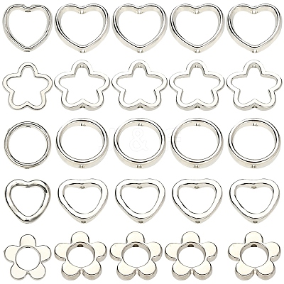 100Pcs CCB Plastic Bead Frame CCB-YW0001-64P-1