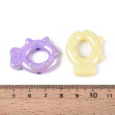 UV Plating Opaque Acrylic Bead Frame OACR-T028-75-1