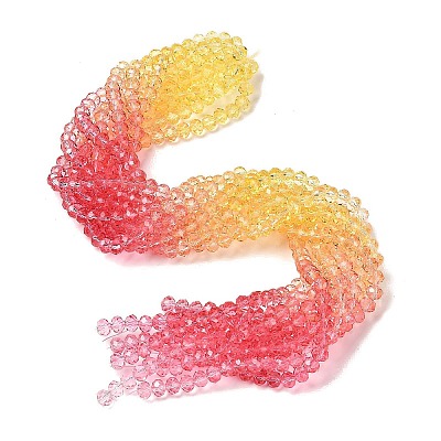 Transparent Painted Glass Beads Strands X1-DGLA-A034-T8mm-A07-1