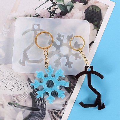 Key & Snowflake Shape DIY Pendant Silicone Molds LS-DIY-F114-17-1