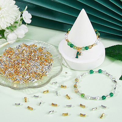 400Pcs 2 Colors Alloy Beads FIND-SP0002-39A-1