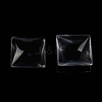 Transparent Glass Square Cabochons GGLA-A001-30mm-1