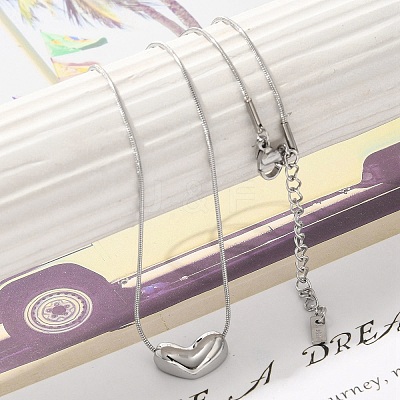 Anti-Tarnish 304 Stainless Steel Pendant Necklaces for Women NJEW-K255-17P-1