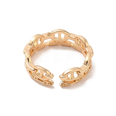 Brass Micro Pave Open Cuff Rings RJEW-R146-12A-G-1