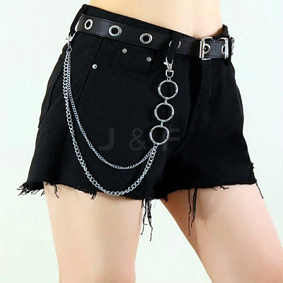 Iron Curb Chain Double Layered Ring Waist Chains FS-WGA1E31-01-1