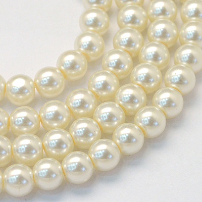 Baking Paint Glass Pearl Bead Strands X-HY-Q003-3mm-02-1