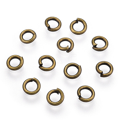 Brass Open Jump Rings JRC4MM-AB-1