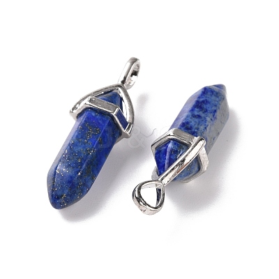 Natural Lapis Lazuli Pointed Pendants G-K329-30P-1