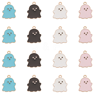 80Pcs 4 Style Alloy Enamel Pendants FIND-SC0004-44-1