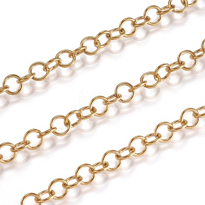 3.28 Feet Ion Plating(IP) 304 Stainless Steel Rolo Chains X-CHS-L014-06G-1