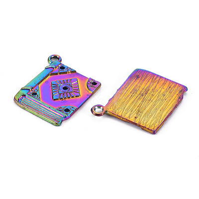 Rainbow Color Alloy Pendants for Teachers' Day PALLOY-S180-290-NR-1