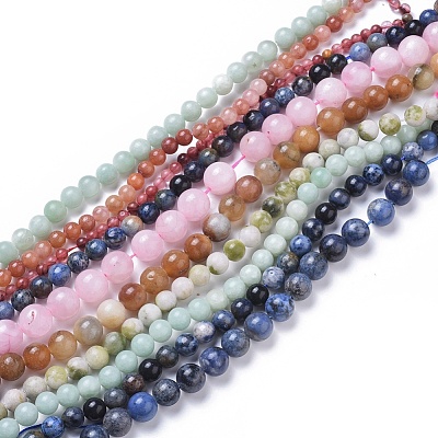 Natural Gemstone Beads Strands G-F591-03-1