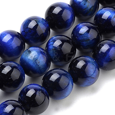 Natural Tiger Eye Beads Strands G-S259-03B-8mm-1