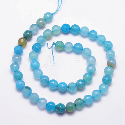 Natural Crackle Agate Bead Strands G-K166-07F-8mm-11A-1
