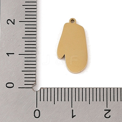 Christmas Theme Ion Plating(IP) 304 Stainless Steel Enamel Pendants STAS-Z083-06G-06-1