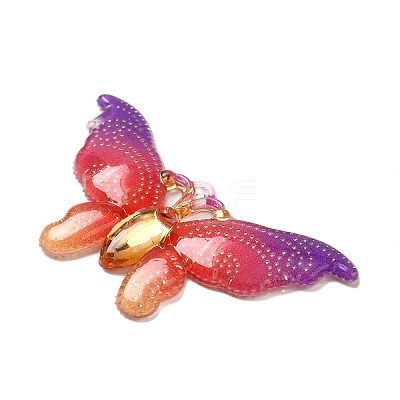 Gradient Color Resin Pendants RESI-Q012-03B-1