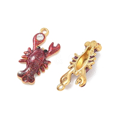 304 Stainless Steel Enamel & Glitter Powder Pendants STAS-Q119-07G-02-1