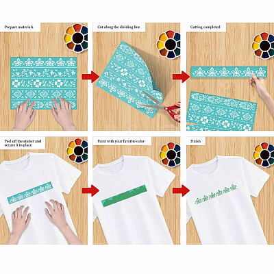 Self-Adhesive Silk Screen Printing Stencil DIY-WH0638-036-1