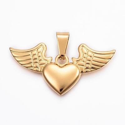 304 Stainless Steel Pendants STAS-H372-38G-1