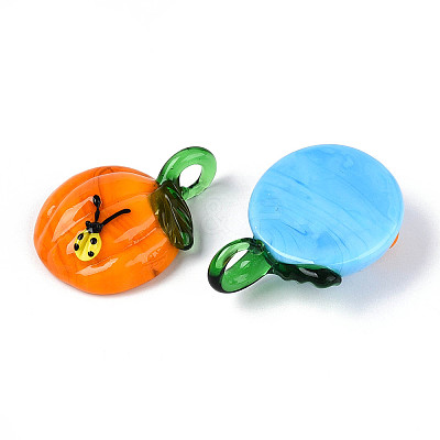Handmade Lampwork Pendants LAMP-N034-02-1