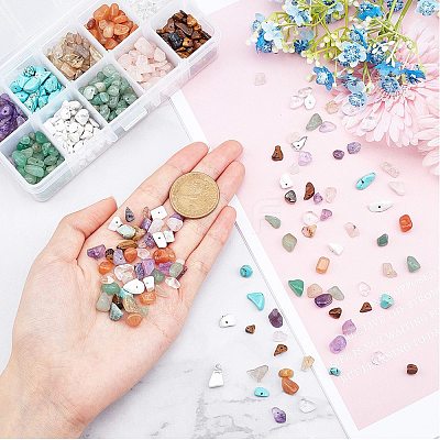 Natural & Synthetic Mixed Gemstone Chip Beads G-AR0001-17-1