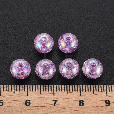 Transparent Crackle Acrylic Beads MACR-S373-66-L01-1