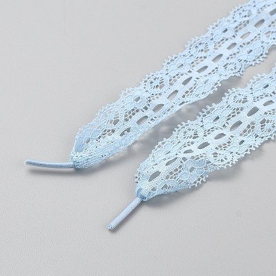 Polyester Lace Shoelaces FIND-WH0126-801G-1