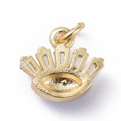 Cubic Zirconia Charms KK-G363-13G-01-1