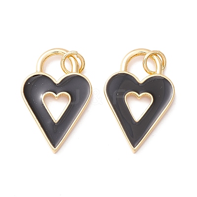 Rack Plating Brass Enamel Pendants KK-D073-26G-03-1