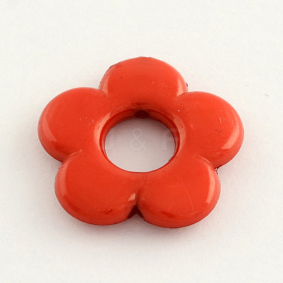 Opaque Acrylic Flower Bead Frames X-SACR-Q099-M67-1