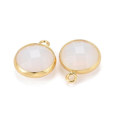 Brass Glass Charms KK-C228-01G-1