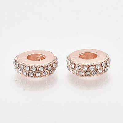 Rose Gold Plated Alloy European Beads MPDL-S067-24-1