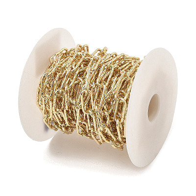 Rack Plating Oval Brass Curb Chains CHC-A010-01G-03-1