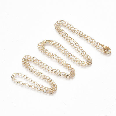 Brass Cable Chain Necklace Making MAK-T006-05KC-1