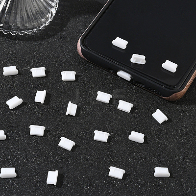 50Pcs Silicone Mobile Anti-Dust Plugs AJEW-SC0031-64B-1